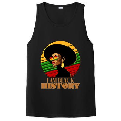 I Am Black History Stylish Black African American Woman PosiCharge Competitor Tank