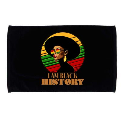 I Am Black History Stylish Black African American Woman Microfiber Hand Towel