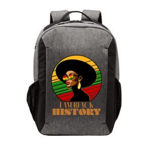 I Am Black History Stylish Black African American Woman Vector Backpack