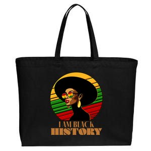 I Am Black History Stylish Black African American Woman Cotton Canvas Jumbo Tote