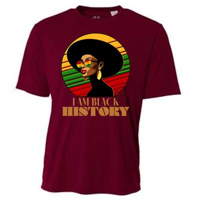 I Am Black History Stylish Black African American Woman Cooling Performance Crew T-Shirt