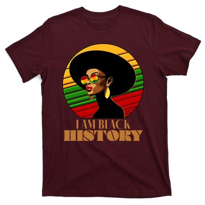 I Am Black History Stylish Black African American Woman T-Shirt