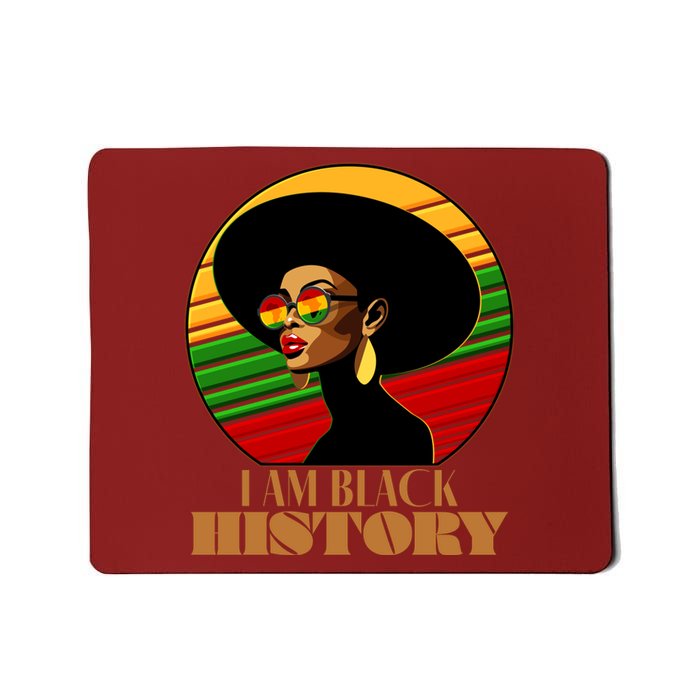 I Am Black History Stylish Black African American Woman Mousepad