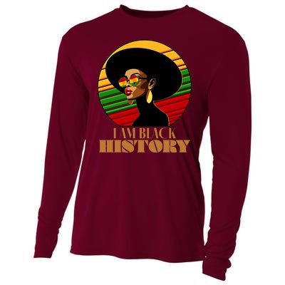 I Am Black History Stylish Black African American Woman Cooling Performance Long Sleeve Crew