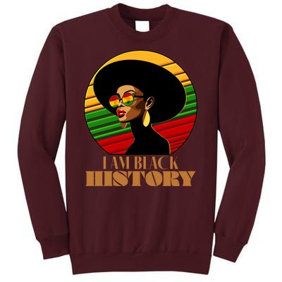 I Am Black History Stylish Black African American Woman Tall Sweatshirt