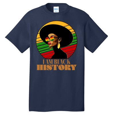 I Am Black History Stylish Black African American Woman Tall T-Shirt