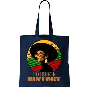 I Am Black History Stylish Black African American Woman Tote Bag