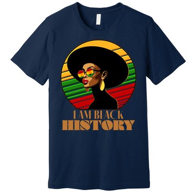 I Am Black History Stylish Black African American Woman Premium T-Shirt