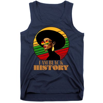 I Am Black History Stylish Black African American Woman Tank Top