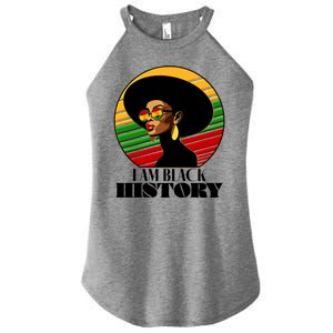 I Am Black History Stylish Black African American Woman Women's Perfect Tri Rocker Tank