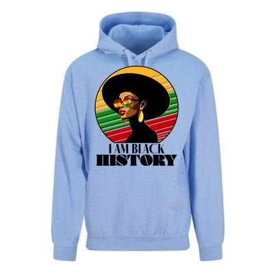 I Am Black History Stylish Black African American Woman Unisex Surf Hoodie