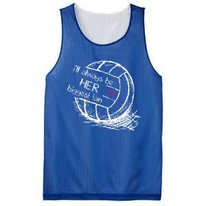 I'll Always Be Her Biggest Fan Gift Volleyball Gift Proud Mom Dad Gift Mesh Reversible Basketball Jersey Tank