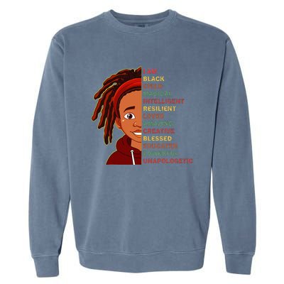 I Am Black History Month strong African American Garment-Dyed Sweatshirt