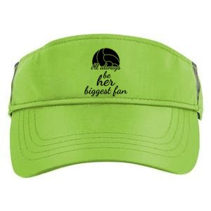 I'll Always Be Her Biggest Fan Gift Volleyball Mom Or Dad Gift Adult Drive Performance Visor