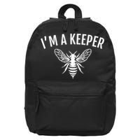 I'm A (Bee)keeper Gift Funny Beekeeper Beekeeping Funny Gift 16 in Basic Backpack
