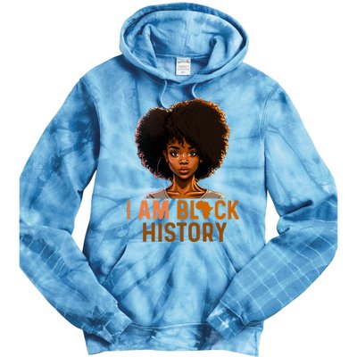 I Am Black History Women Girl Black History Month Melanin Tie Dye Hoodie