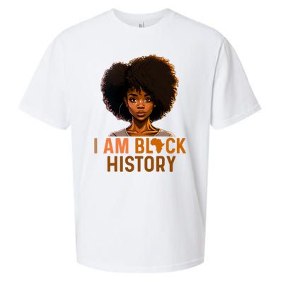 I Am Black History Women Girl Black History Month Melanin Sueded Cloud Jersey T-Shirt