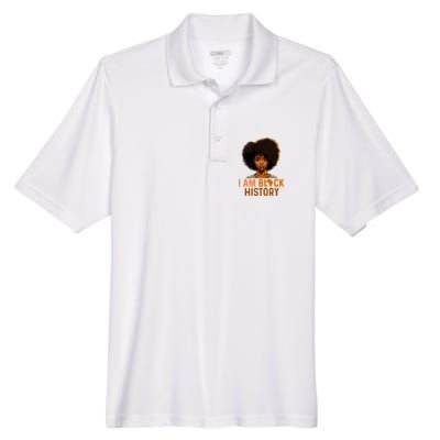 I Am Black History Women Girl Black History Month Melanin Men's Origin Performance Pique Polo