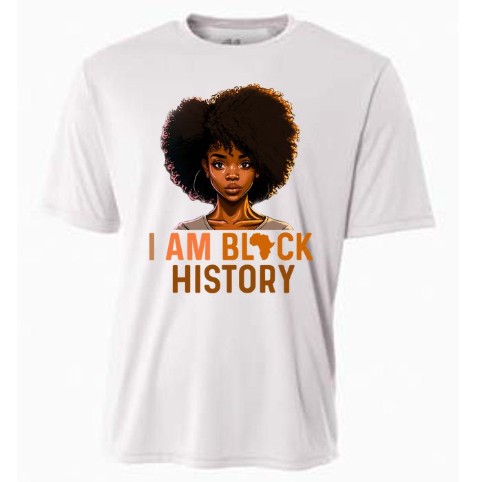 I Am Black History Women Girl Black History Month Melanin Cooling Performance Crew T-Shirt