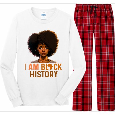 I Am Black History Women Girl Black History Month Melanin Long Sleeve Pajama Set