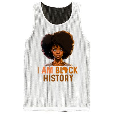 I Am Black History Women Girl Black History Month Melanin Mesh Reversible Basketball Jersey Tank