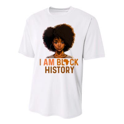 I Am Black History Women Girl Black History Month Melanin Performance Sprint T-Shirt