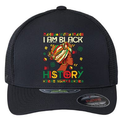 I Am Black History Month African American For Women Girl Flexfit Unipanel Trucker Cap