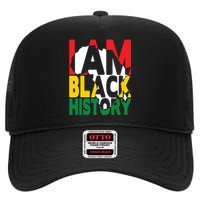 I Am Black History Month African American Pride Celebration High Crown Mesh Back Trucker Hat