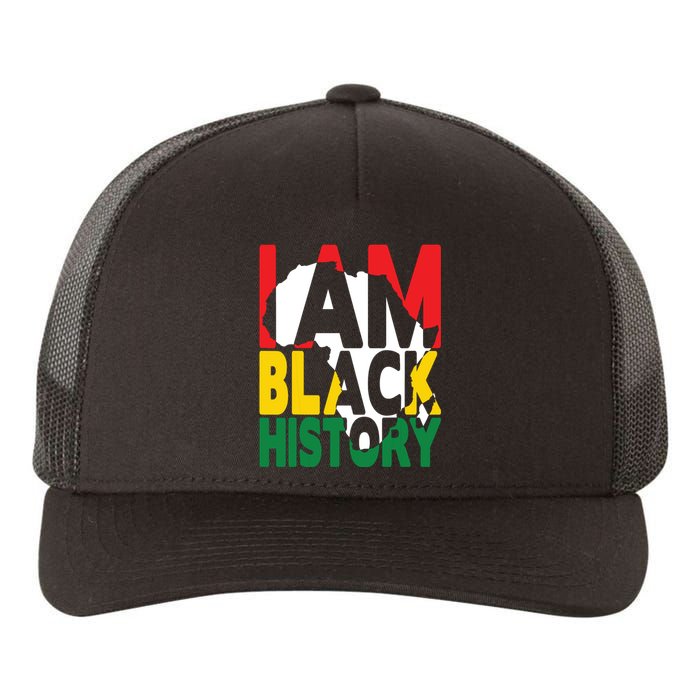 I Am Black History Month African American Pride Celebration Yupoong Adult 5-Panel Trucker Hat