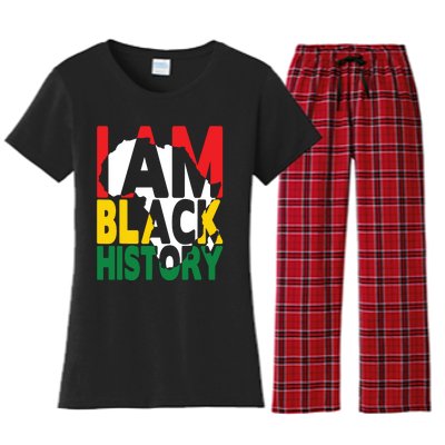 I Am Black History Month African American Pride Celebration Women's Flannel Pajama Set