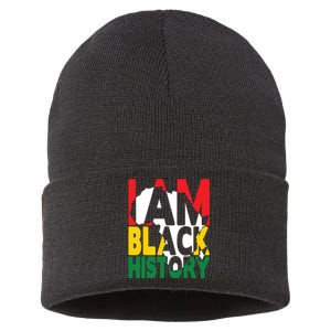 I Am Black History Month African American Pride Celebration Sustainable Knit Beanie