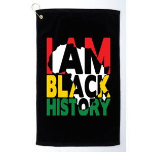 I Am Black History Month African American Pride Celebration Platinum Collection Golf Towel