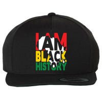 I Am Black History Month African American Pride Celebration Wool Snapback Cap