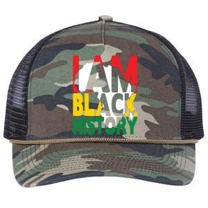 I Am Black History Month African American Pride Celebration Retro Rope Trucker Hat Cap