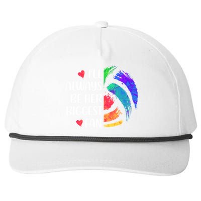 I'll Always Be Her Biggest Fan Volleyball Mom Volleyball Dad Gift Snapback Five-Panel Rope Hat