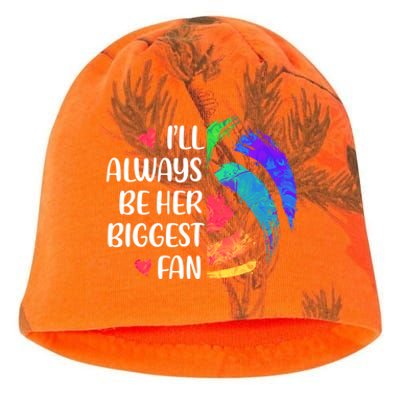 I'll Always Be Her Biggest Fan Volleyball Mom Volleyball Dad Gift Kati - Camo Knit Beanie