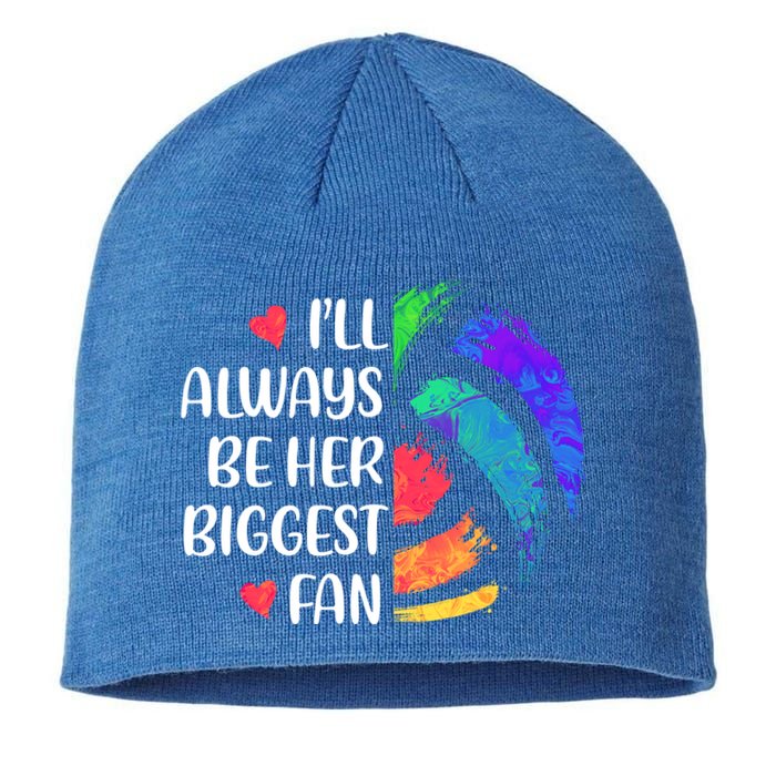 I'll Always Be Her Biggest Fan Volleyball Mom Volleyball Dad Gift Sustainable Beanie