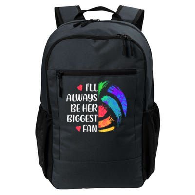 I'll Always Be Her Biggest Fan Volleyball Mom Volleyball Dad Gift Daily Commute Backpack