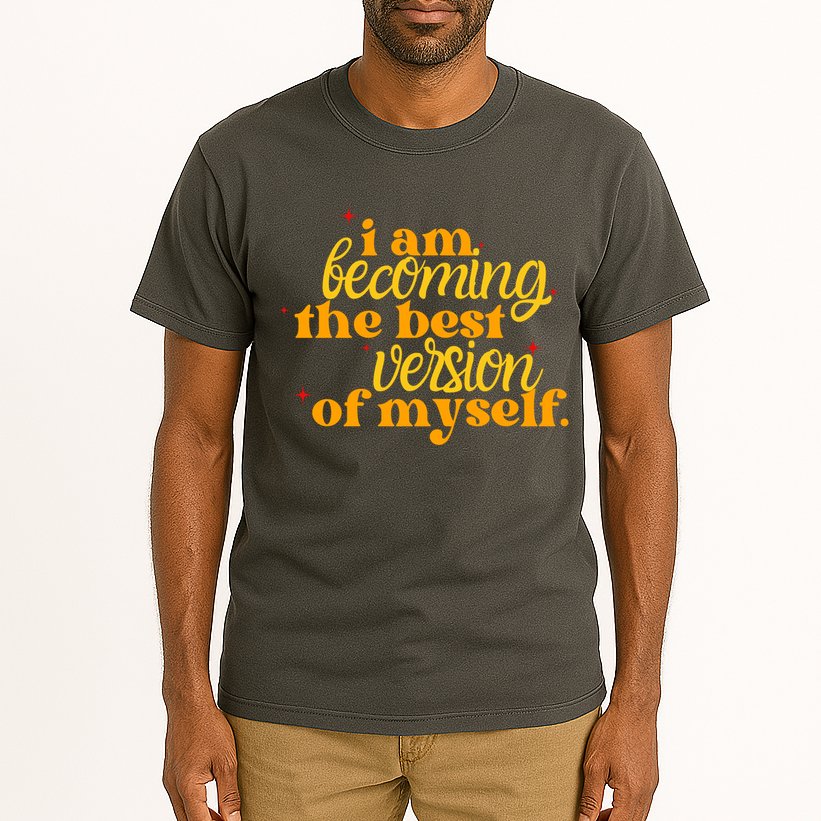 I Am Becoming The Best Version Of Myself Positive Quote Tall T-Shirt