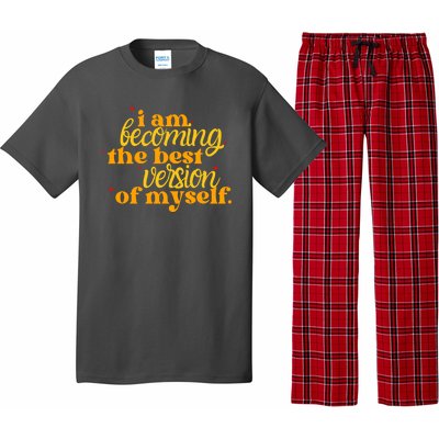 I Am Becoming The Best Version Of Myself Positive Quote Pajama Set