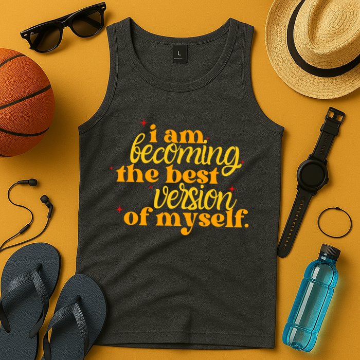 I Am Becoming The Best Version Of Myself Positive Quote Tank Top
