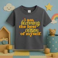 I Am Becoming The Best Version Of Myself Positive Quote Toddler T-Shirt