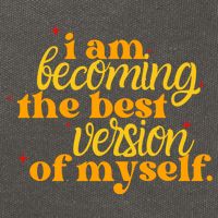 I Am Becoming The Best Version Of Myself Positive Quote Cotton Canvas Backpack
