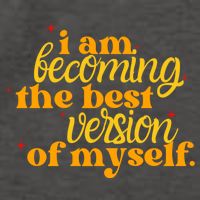 I Am Becoming The Best Version Of Myself Positive Quote Vector Backpack