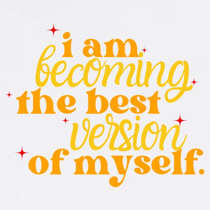 I Am Becoming The Best Version Of Myself Positive Quote Garment-Dyed Sweatshirt