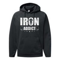 Iron Addict Bodybuilding Weightlifting Workout Performance Fleece Hoodie