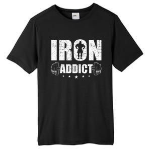 Iron Addict Bodybuilding Weightlifting Workout Tall Fusion ChromaSoft Performance T-Shirt