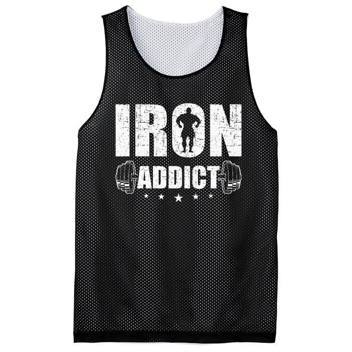 Iron Addict Bodybuilding Weightlifting Workout Mesh Reversible Basketball Jersey Tank