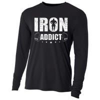 Iron Addict Bodybuilding Weightlifting Workout Cooling Performance Long Sleeve Crew