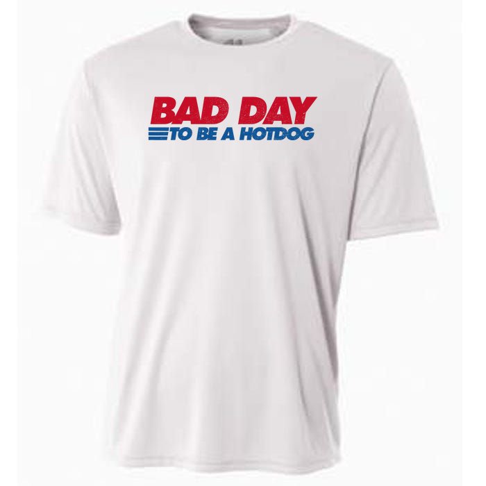 Its A Bad Day To Be A Hot Dog Funny Hot Dog 4th Of July Cooling Performance Crew T-Shirt